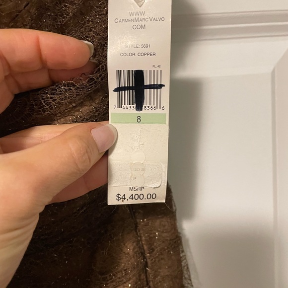 Carmen Marc Volvo dress size 8 mermaid mother of the bride gown gorgeous $4400 - Picture 6 of 15